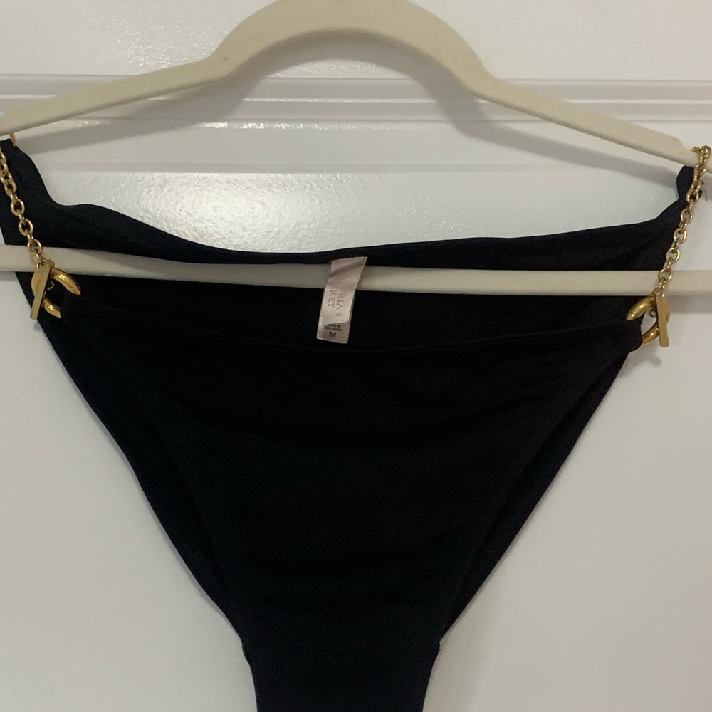 Victoria's Secret Black swimming trunks with Gold Accents